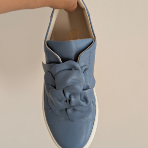 Clio sneakers maxi fiore in nappa polvere