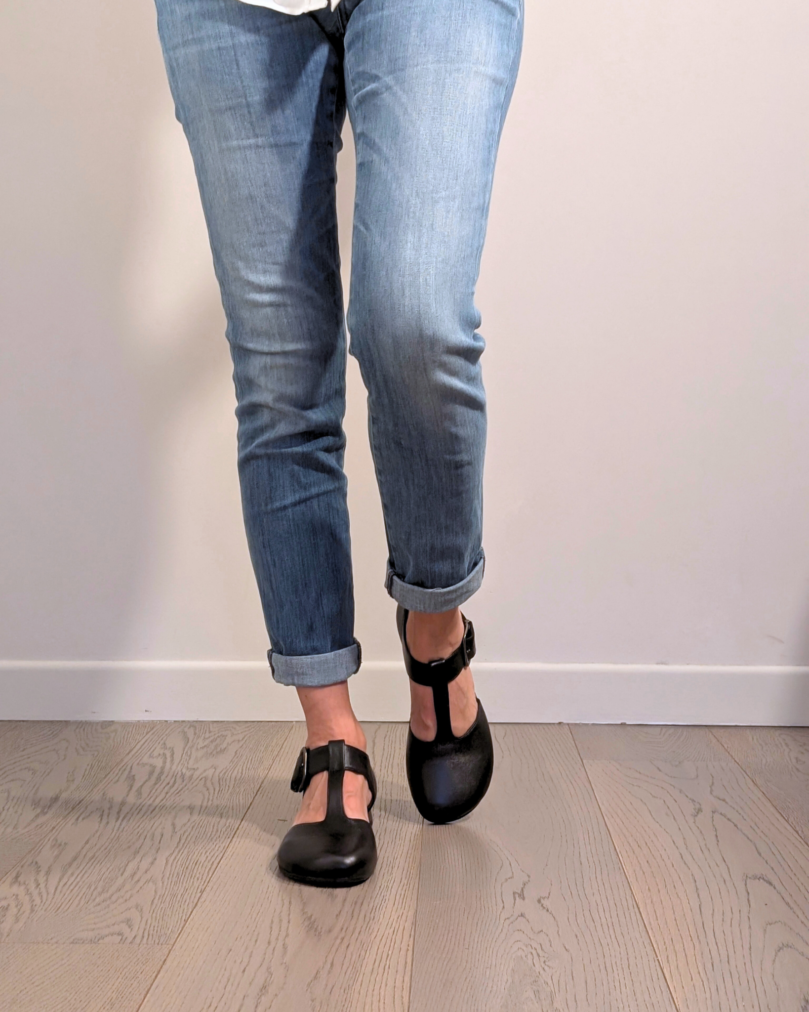 MARTHY scarpa tbar con fibbia in nappa nero (5)