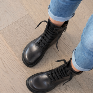 Fluffy Bio Anfibio donna comodo e leggero in pelle nera